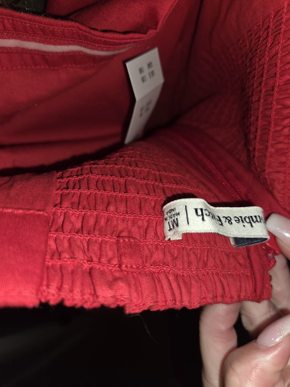 Abercrombie & Fitch Strapless Maxi Dress in Red